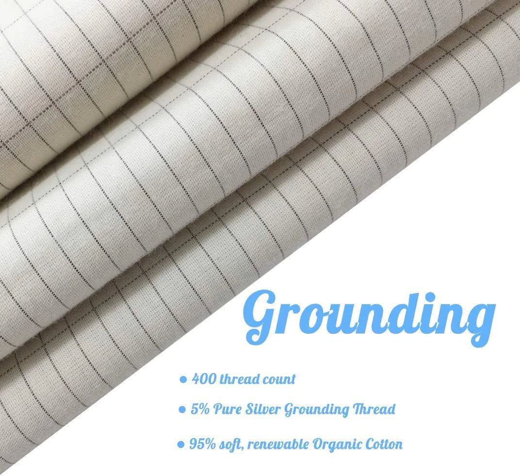 Grounding Silver Cotton Bed Sheet